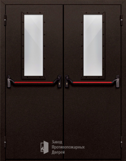 Фото двери «Двупольная со стеклом и антипаникой №610» в Раменскому