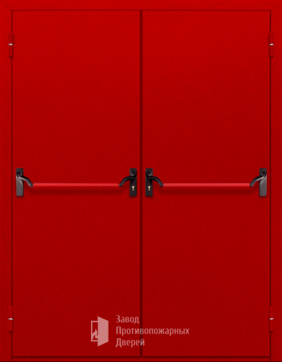 Фото двери «Двупольная глухая с антипаникой (красная)» в Раменскому