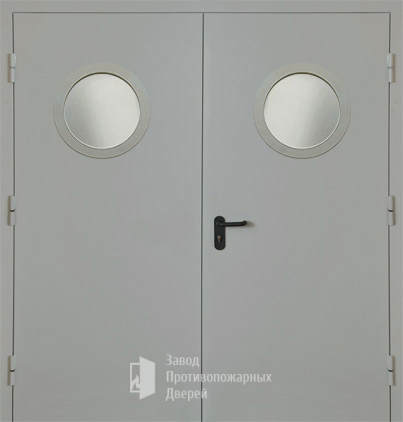 Фото двери «Двупольная с круглым стеклом EI-30» в Раменскому