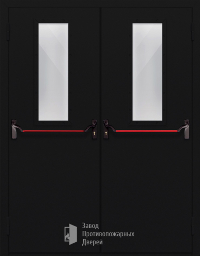 Фото двери «Двупольная со стеклом и антипаникой №64» в Раменскому