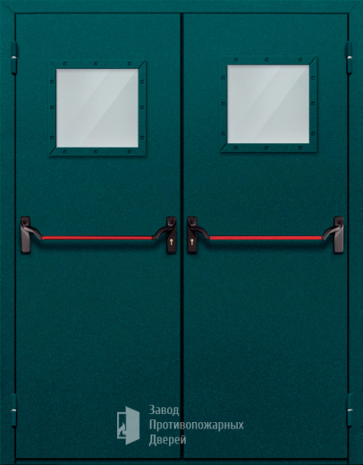 Фото двери «Двупольная со стеклом и антипаникой №56» в Раменскому