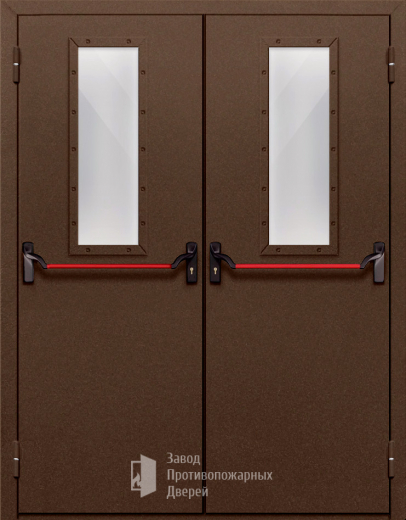 Фото двери «Двупольная со стеклом и антипаникой №68» в Раменскому