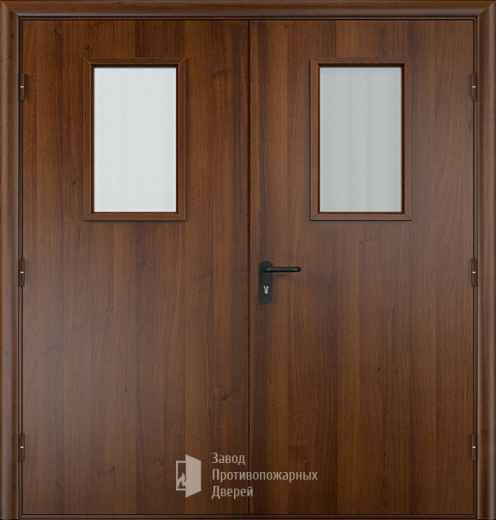 Фото двери «Двупольная МДФ со стеклом EI-30» в Раменскому