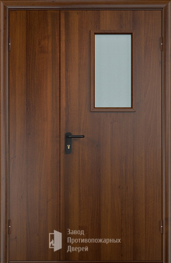 Фото двери «Полуторная МДФ со стеклом EI-30» в Раменскому