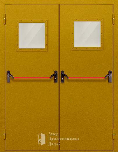 Фото двери «Двупольная со стеклом и антипаникой №55» в Раменскому
