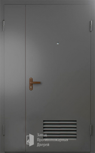 Фото двери «Техническая дверь №7 полуторная с вентиляционной решеткой» в Раменскому