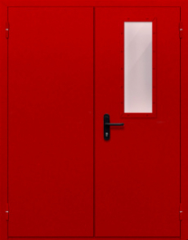 Фото двери «Двупольная со стеклом (красная)» в Раменскому
