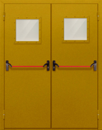 Фото двери «Двупольная со стеклом и антипаникой №55» в Раменскому