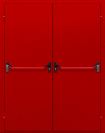 Фото двери «Двупольная глухая с антипаникой (красная)» в Раменскому