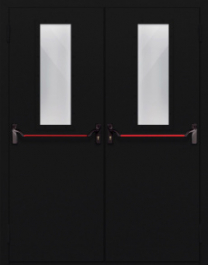 Фото двери «Двупольная со стеклом и антипаникой №64» в Раменскому