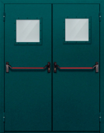 Фото двери «Двупольная со стеклом и антипаникой №56» в Раменскому